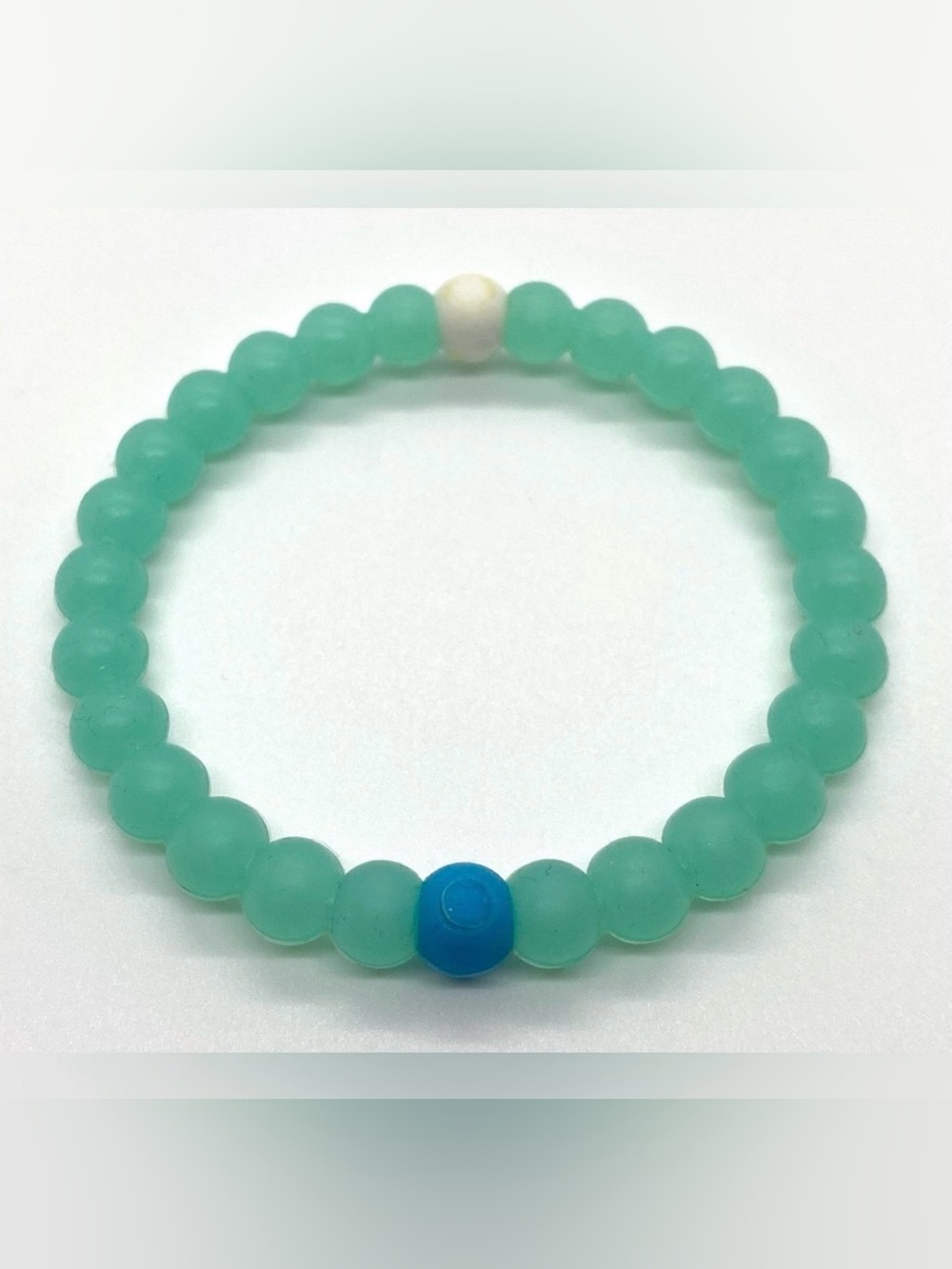 LOKAI Medium Translucent Aqua Blue Green Bangle Bracelet Boho Y2K Streetwear